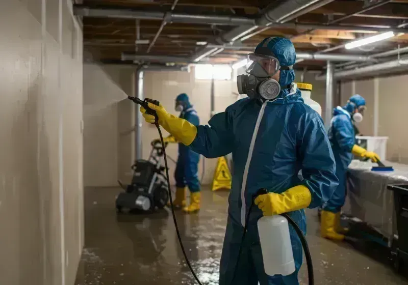 Basement Sanitization and Antimicrobial Treatment process in Sherman, IL